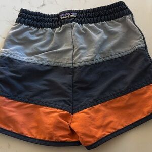 Patagonia Toddler Swimshorts - Navy, Blue & Orange